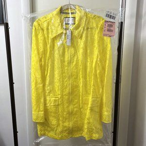 J. CREW COLLECTION Yellow Coated Lace Coat AJ034 size XXL NWT